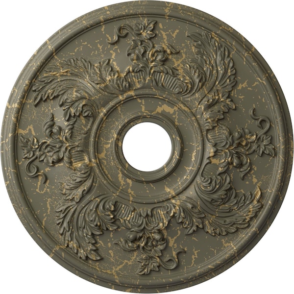 Ekena Millwork Acanthus Twist Medallion (Canopies up to 8 3/8"), 23 5/8"OD x 4 5/8"ID x 1 7/8"P, Witch Hazel CM23ACWHC - main